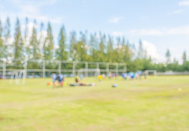 bulanık okul gün zaman görüntü üzerinde futbol sahası doz.