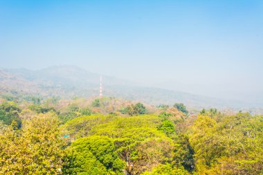 Büyük dağ (DOI Suthep) kirlilik siste Chiang Mai Thail