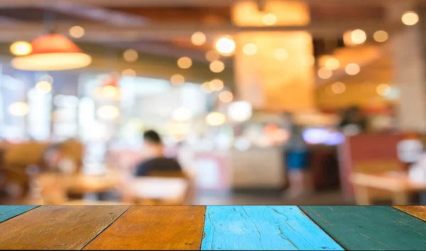 Coffee shop blur background with bokeh image. — Stock Photo, Image