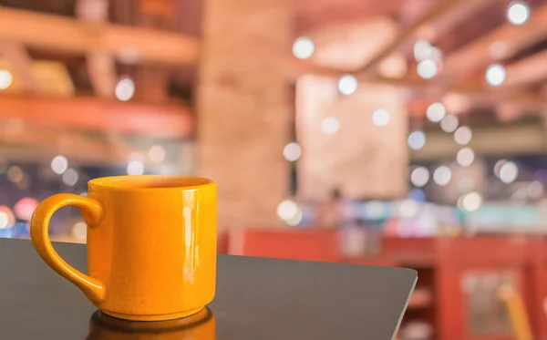 Cafetería fondo borroso con imagen bokeh. — Foto de Stock