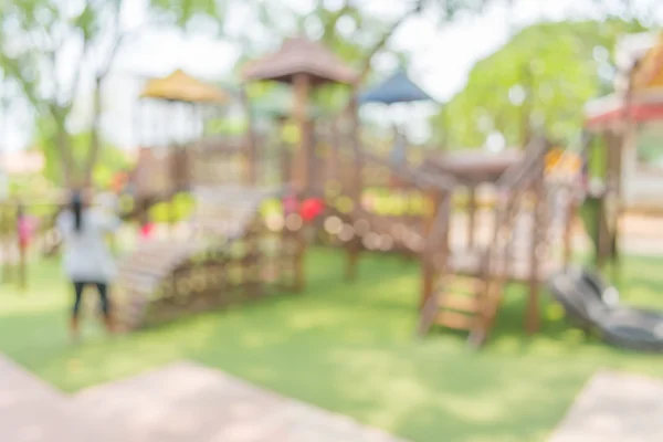 Imagen Desenfocada Borrosa Del Parque Infantil Parque Público Para Uso —  Fotos de Stock