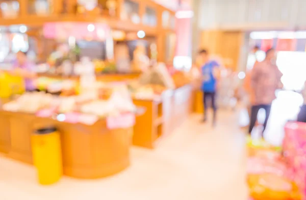 Immagine Della Sfocatura Del Negozio Alimentari Con Bokeh Uso Background — Foto Stock