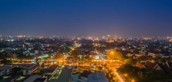 Imagen de Chiang Mai la antigua vista de la ciudad desde el punto de ángulo alto . — Foto de Stock