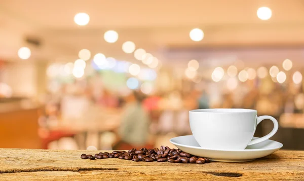 Koffie winkel wazig achtergrond met bokeh afbeelding . — Stockfoto