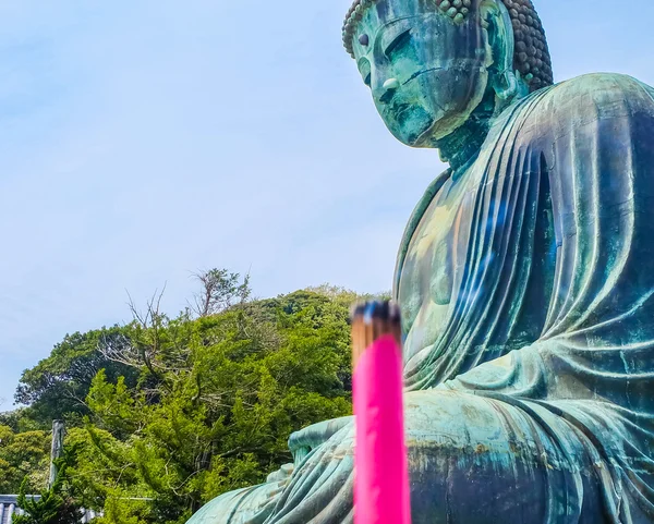 Imagem da estátua de bronze do Grande Buda em Kamakura, Templo de Kotokuin — Fotografia de Stock