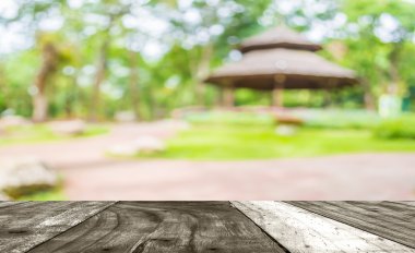 image of blur hut in the forest for resting and relaxing in