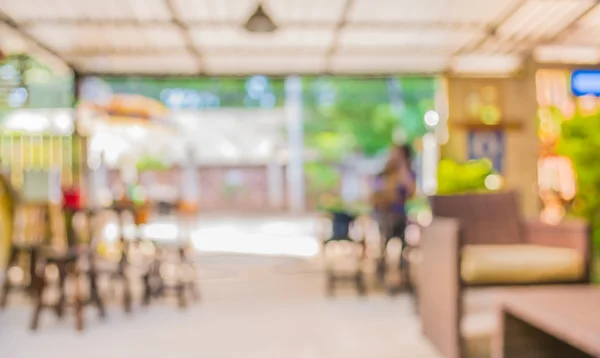 Imagen Borrosa Cafetería Con Bokeh Día Para Uso Fondo —  Fotos de Stock