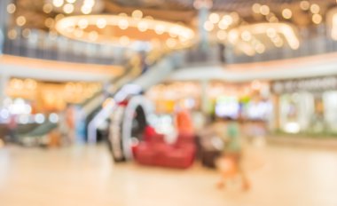 insan bir modern iş merkezinin lobide görüntü bulanıklığı