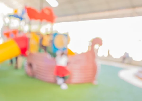 Defokussiertes Und Verschwommenes Bild Des Kinderspielplatzes Öffentlichen Park Zur Hintergrundnutzung — Stockfoto