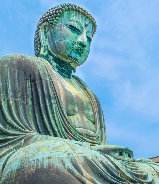 Bild einer großen Buddha-Bronzestatue in Kamakura, Kotokuin-Tempel — Stockfoto