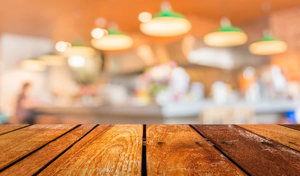 Coffee shop blur background with bokeh image . — Stock Photo, Image