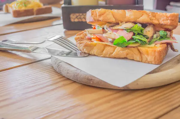 Biologische sandwich afbeelding — Stockfoto