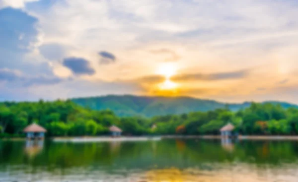 Immagine Sfocata Del Cielo Montagna Tramonto Sullo Sfondo — Foto Stock