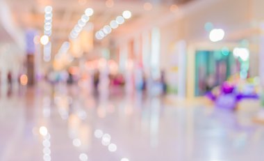 Alışveriş merkezinin bulanık görüntüsü ve arka plan kullanımı için insanlar.