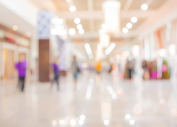 Imagem Borrada Pessoas Andando Mercado Dia Fundo Borrão Com Bokeh — Fotografia de Stock