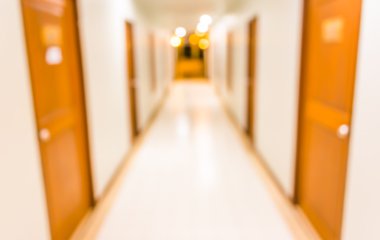 görüntü bulanıklığı boş uzun koridor