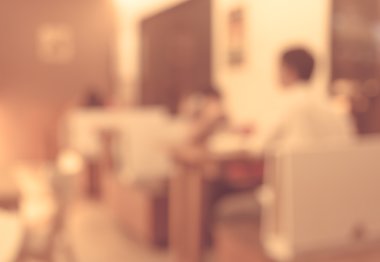 görüntü Coffee Shop bokeh ile arka plan bulanıklık.