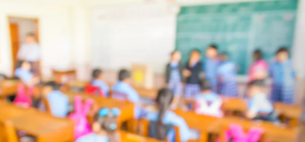 Sfocatura Bambini Insegnante Classe Utilizzo Background — Foto Stock