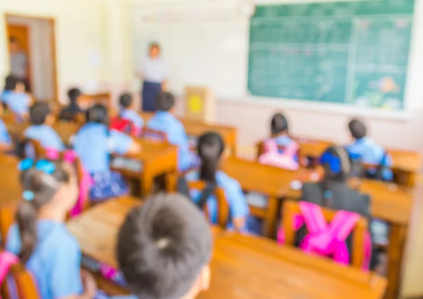 Sfocatura Bambini Insegnante Classe Utilizzo Background — Foto Stock