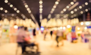 insanların ticaret bulanık görüntü göstermek için arka plan kullanım vintage sesi ile .