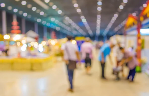 Imagem Turva Pessoas Feira Para Uso Segundo Plano — Fotografia de Stock