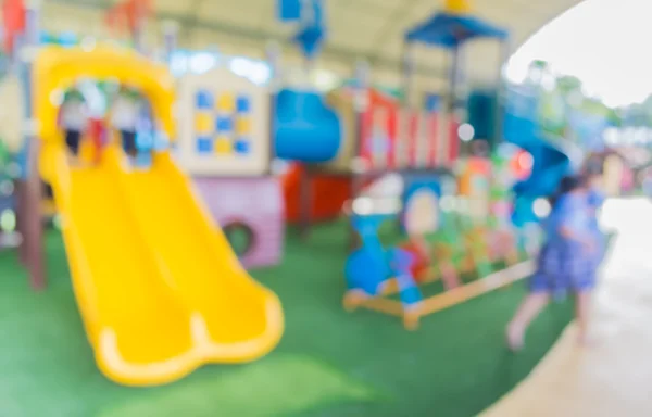 Defokussiertes Und Verschwommenes Bild Des Kinderspielplatzes Öffentlichen Park Zur Hintergrundnutzung — Stockfoto