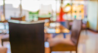 Arka plan kullanımı için Bokeh ile Kafe 'nin bulanık görüntüsü .