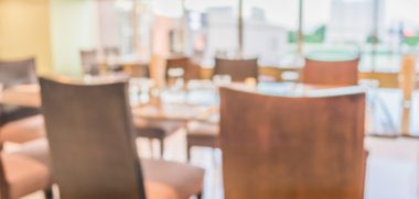 Arka plan kullanımı için Bokeh ile Kafe 'nin bulanık görüntüsü .