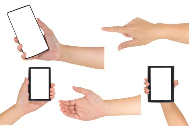 Erkek el görüntüsünü bir modern dokunmatik ekran akıllı telefon tutuyor.