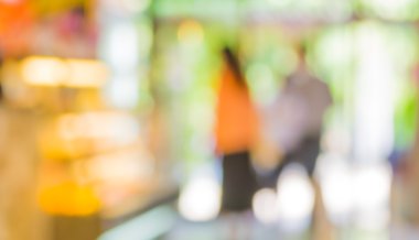 Arka plan kullanımı için bulanık kahve dükkanının görüntüsü .