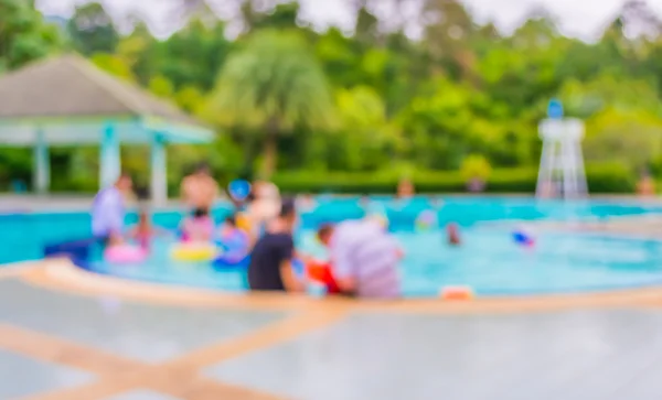 Imagen Gente Borrosa Piscina Con Bokeh Para Uso Fondo — Foto de Stock