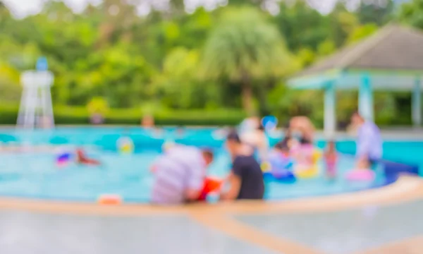 Imagen Gente Borrosa Piscina Con Bokeh Para Uso Fondo — Foto de Stock