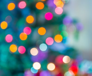 Arkaplan kullanımı için Yeşil Noel Ağacı 'nın bulanık resmi