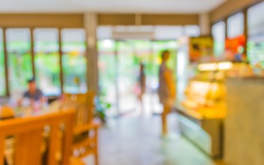 Bokeh ile kafenin arka planı bulanık .