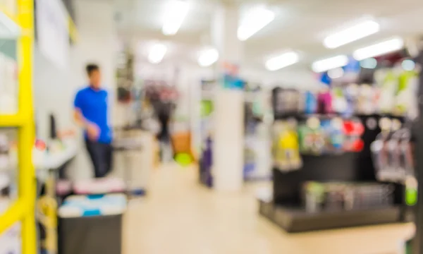 Imagem Desfocada Loja Departamento Eletrônico Com Bokeh Para Uso Segundo — Fotografia de Stock