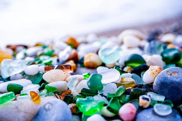 Verre Rochers Façonnés Par Mer Photo Haute Qualité — Photo