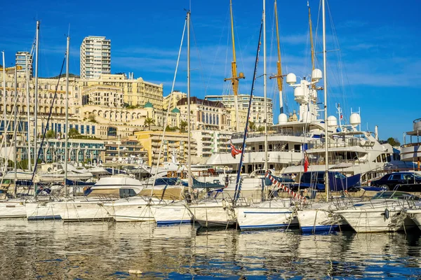 Monte Carlo Mónaco 2020 Puerto Deportivo Principal Montecarlo Con Yates — Foto de Stock