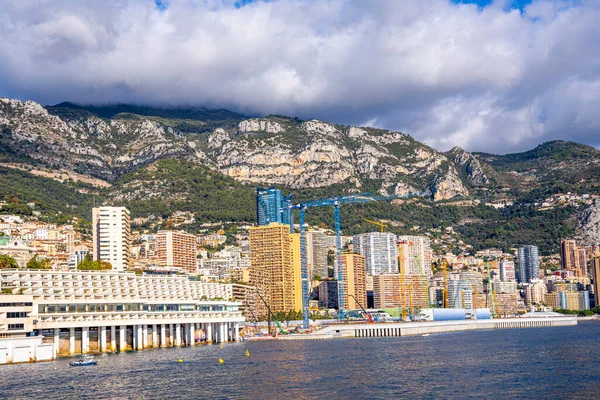 Monte Carlo Monaco 2020 City View Port Side Sea Extension — 스톡 사진