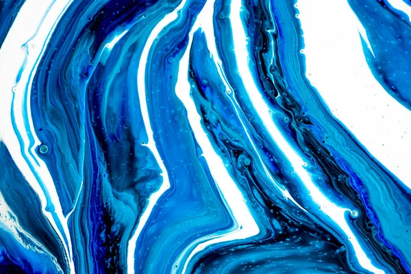 Акриловые Краски Абстрактные Обои Мрамора Галактики Мбаппе Смешал Синий Черно — стоковое фото