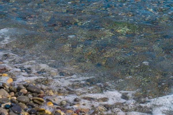 Pierres Sur Rivage Près Plage Méditerranéenne — Photo