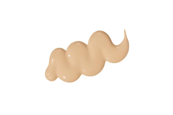 Liquid Foundation Makeup Cream Isolerad Vit Bakgrund Försiktigt Beige Concealer — Stockfoto