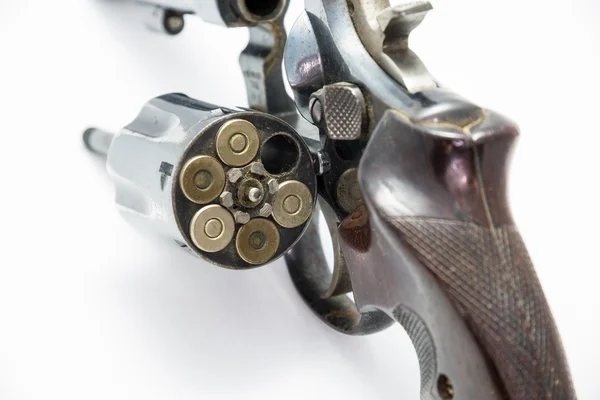 Revolver with bullets Stock Photo