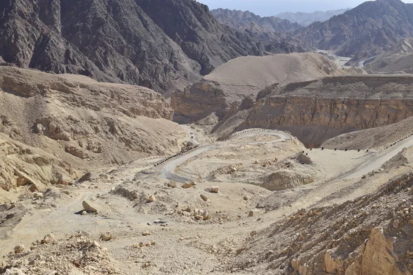 Negev desert - mountains - old road — Stock Photo, Image