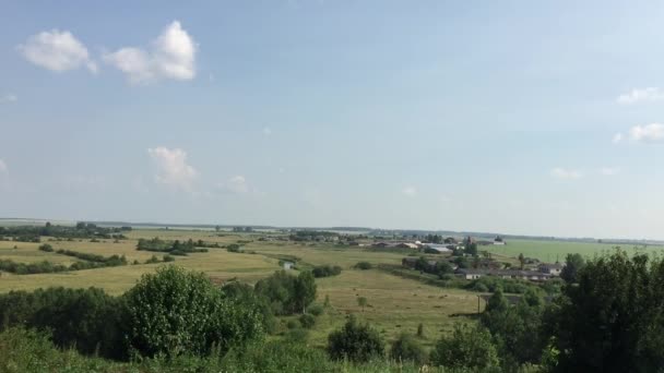 Letni krajobraz wiejski — Wideo stockowe