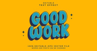 Düzenlenebilir metin biçimi efekti - İyi Çalışma metin biçimi teması. projeniz için