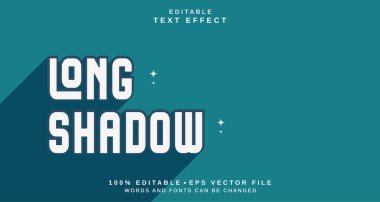 Düzenlenebilir metin biçimi efekti - Uzun Gölge metin biçimi teması. projeniz için