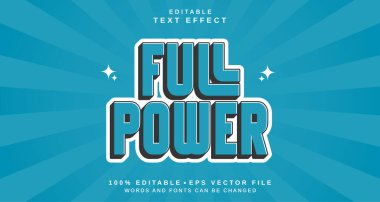 Düzenlenebilir metin biçimi efekti - Tam Güç metin biçimi teması. projeniz için
