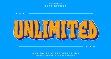 Düzenlenebilir metin biçimi efekti - Sınırsız metin biçimi teması. projeniz için