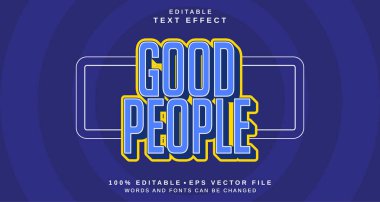 Düzenlenebilir metin biçimi efekti - İyi İnsanlar metin biçimi teması. projeniz için