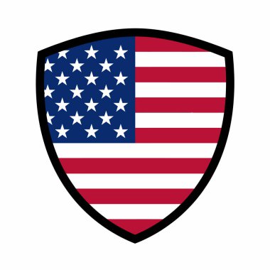 ABD bayraklı rozet kalkanı